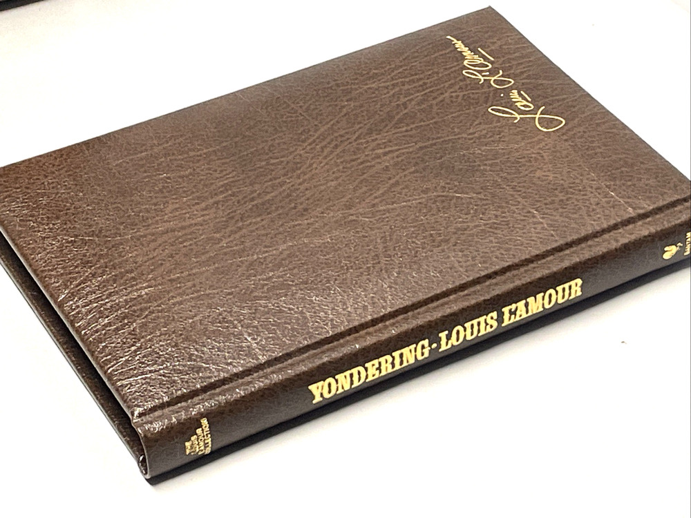 Louis L'Amour Yondering Leather HC Gold Gilt Edge 1st Print Collection 1986